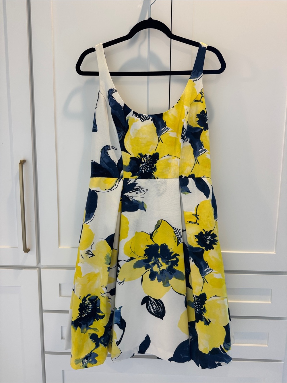 Lauren Ralph Lauren Navy, Yellow & White Floral Dress